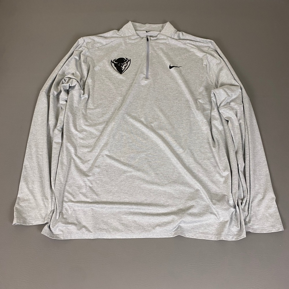 DePaul Blue Demons Pullover Nike Dri-FIT Men's XXL 1/4 Zip Running Gray Heather